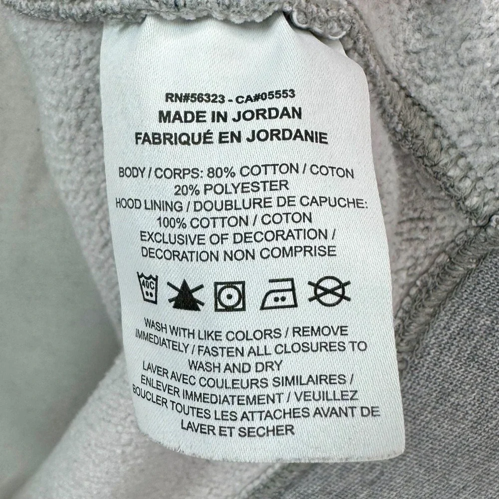 Nike Full Zip Hoodie Sweatshirt Everyday Casual Comfy Gray Diatressed‎ Sz Large